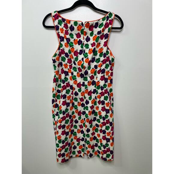 Chetta B Peter Noviello Sherrie Bloom Roundneck Tank Dress Multi Women's Size 10 - Picture 2 of 11